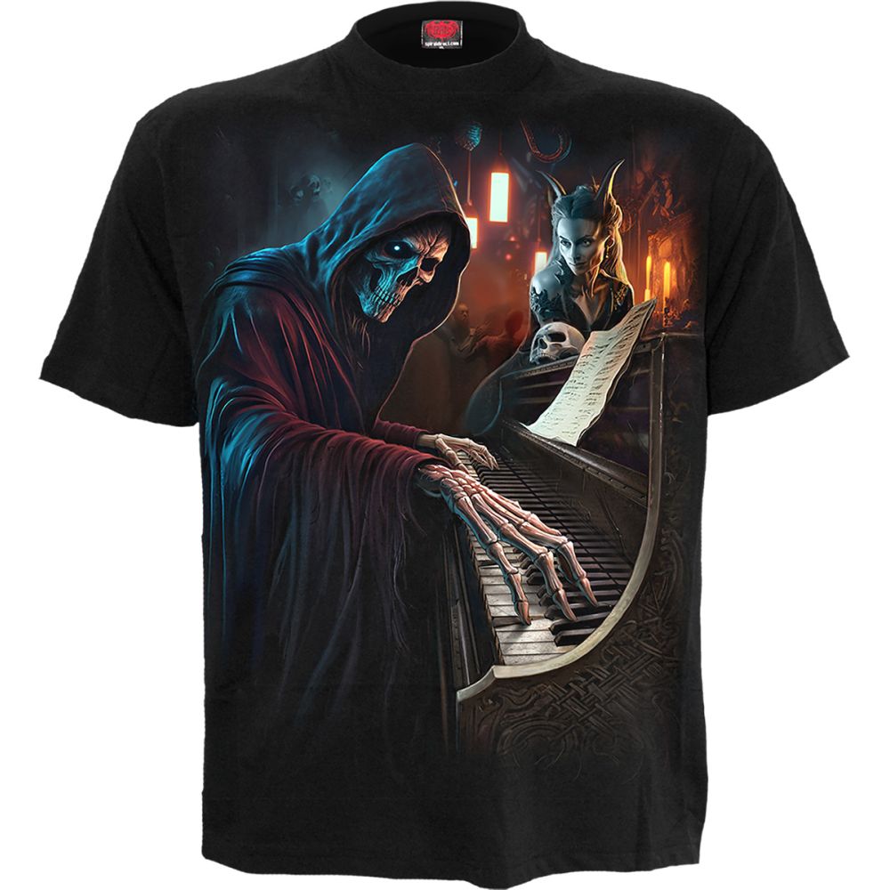 Spiral - Midnight Blues Mens T-shirt - Black